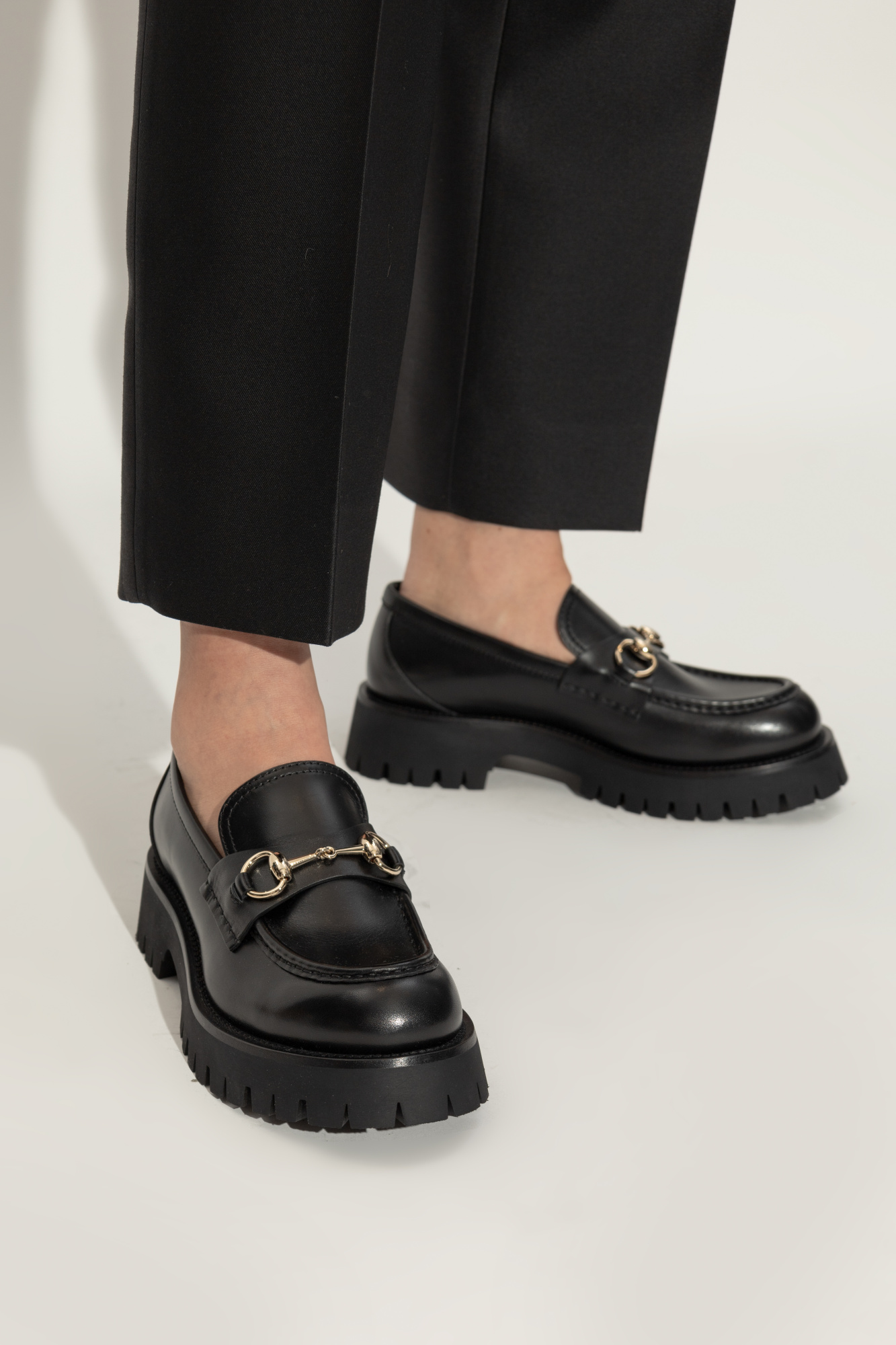 GUCCI ローファー 厚底 プラットフォーム シェリー 黒 35 1/2 Gucci Loafers shoes on platform | Women's | Vitkac